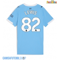 Camisa de time de futebol Manchester City Rico Lewis #82 Replicas 1º Equipamento Feminina 2025-26 Manga Curta